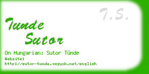 tunde sutor business card